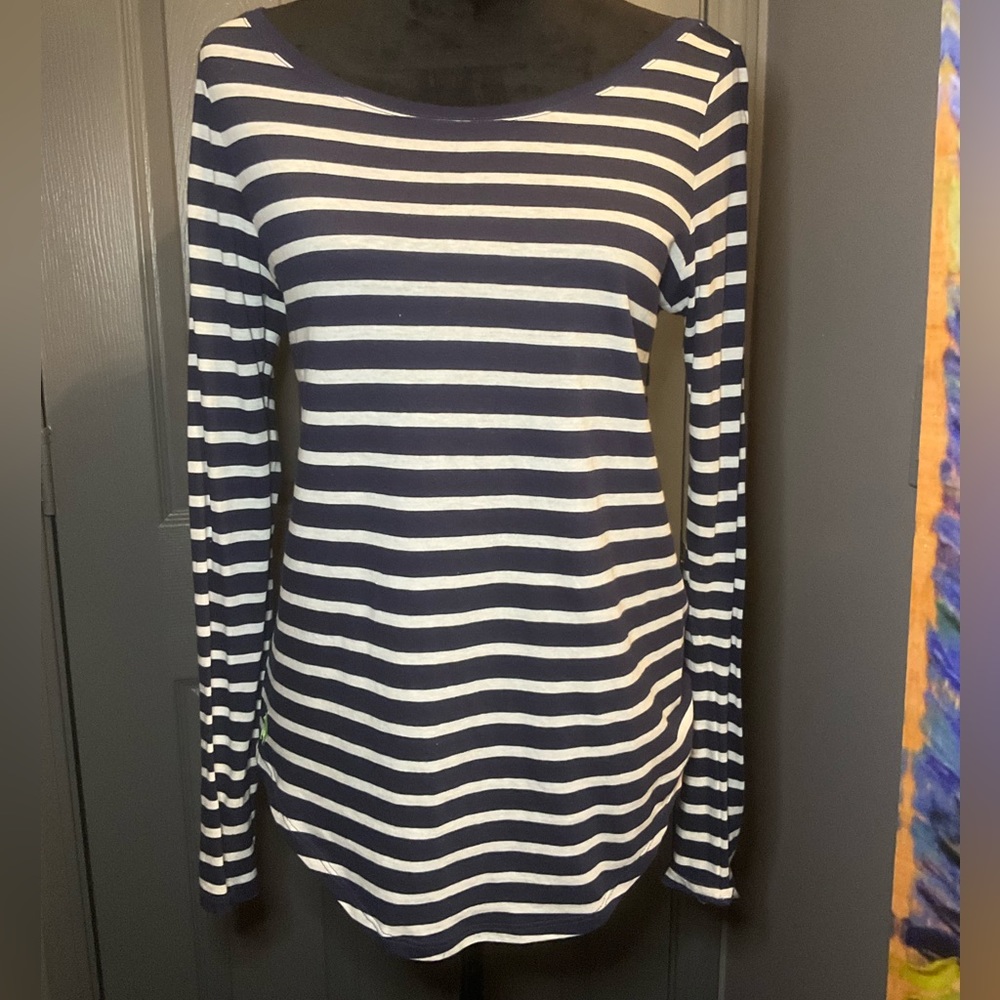 POLO Ralph Lauren small navy & white striped top